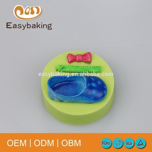 Baby Accessories Celebrate Birthday Single Shoe Bow Silicone Mold Cake Decoration Tool