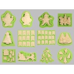 Christmas Santa Claus Silicone Chocolate Mold For Cake Decorating