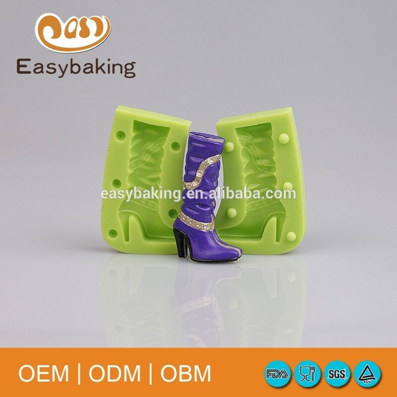High-heeled shoes shaped polymer clay molds fda approved silicone soap making molds