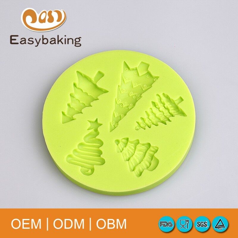 Five Different Shapes Christmas Trees Ornament Mold For Sale