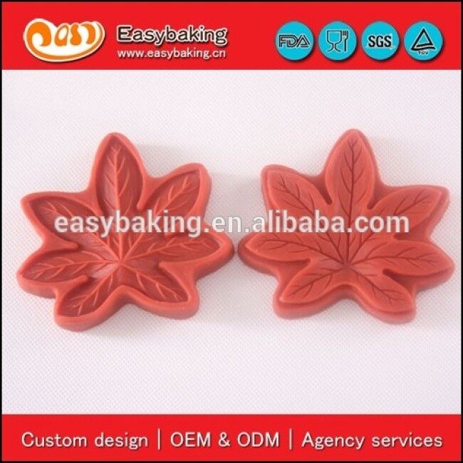 Cake Decoration Sugarcraft Veiner 3D Leaf Press Silicone Mould