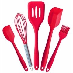 Wholesale High Quality 5 Piece Silicone Baking Utensil Set