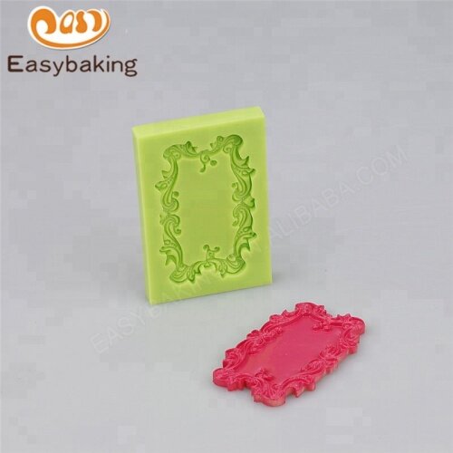 3D Mirror Fondant Cake Decorating Tools Frame Silicone Mold