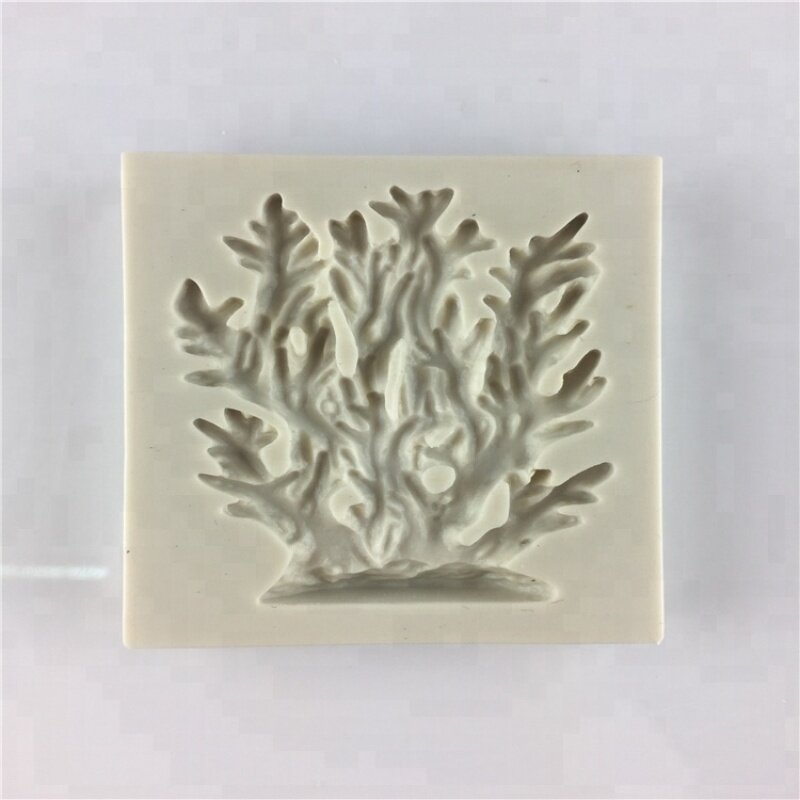 Wholesale Sea-plant Fondant Cake Decoration Silicone Coral Moulds