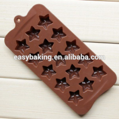 Safe non-toxic Silicone Five-pointed star shape chocolate molds polycarbonate