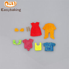 Baby's Clothes Silicone Cake Mold for Baby Shower Cake Decoration