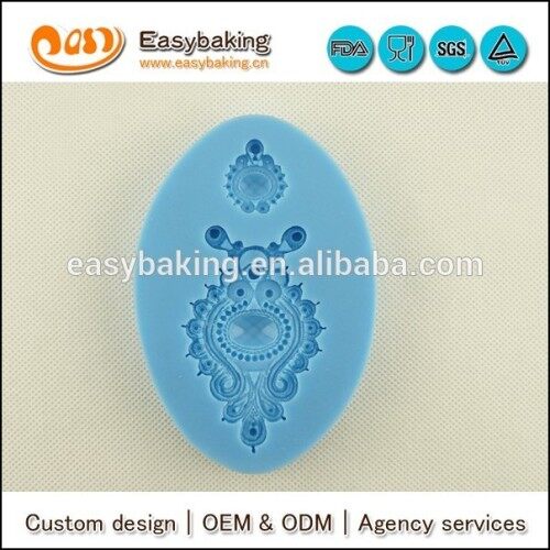 Jewel shaped pastry silicone molds for cake decorating