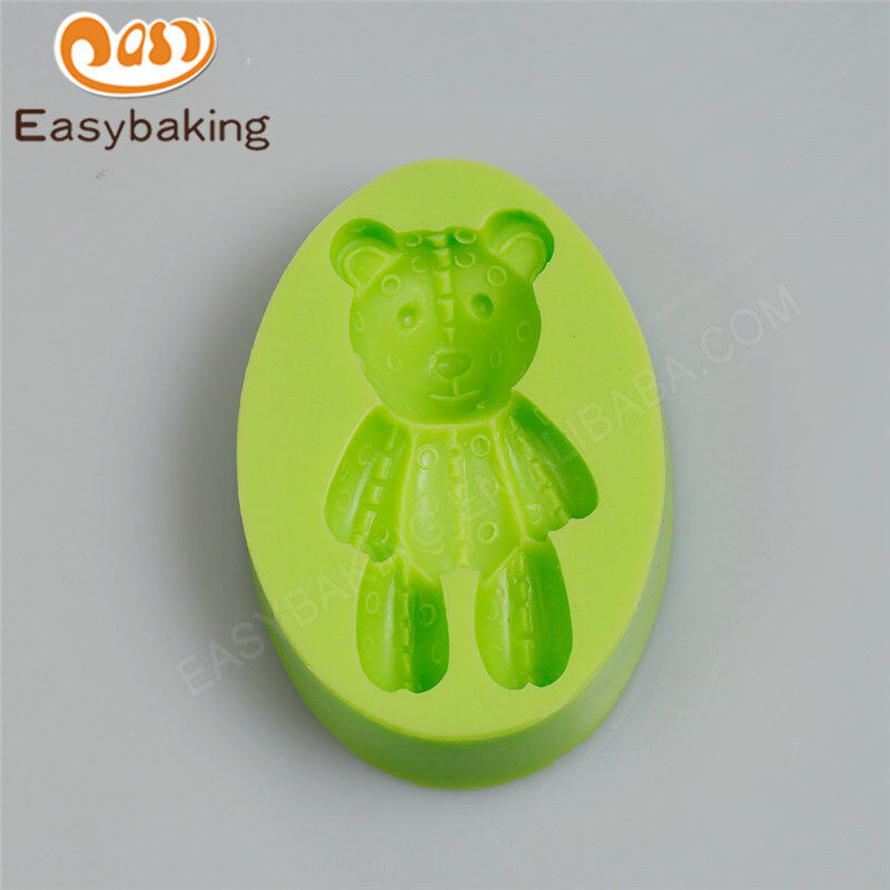 3D decorative bear silicone soap mold for cake