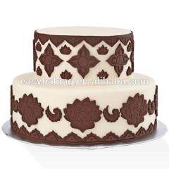 Molde de silicona para decoración de tartas con arco floral y encaje