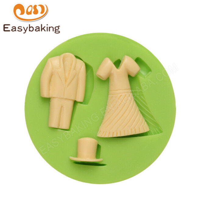 2018 New hat Men Women suit skirt shape silicone cake mould and Chocolate silicone mold fondant soft mold