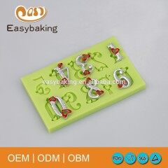 0-9 number cake decoration silicone candle molds