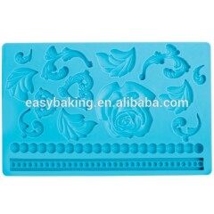 2017 Hot Sell In India Flower Shaped Fondant Silicone Molds