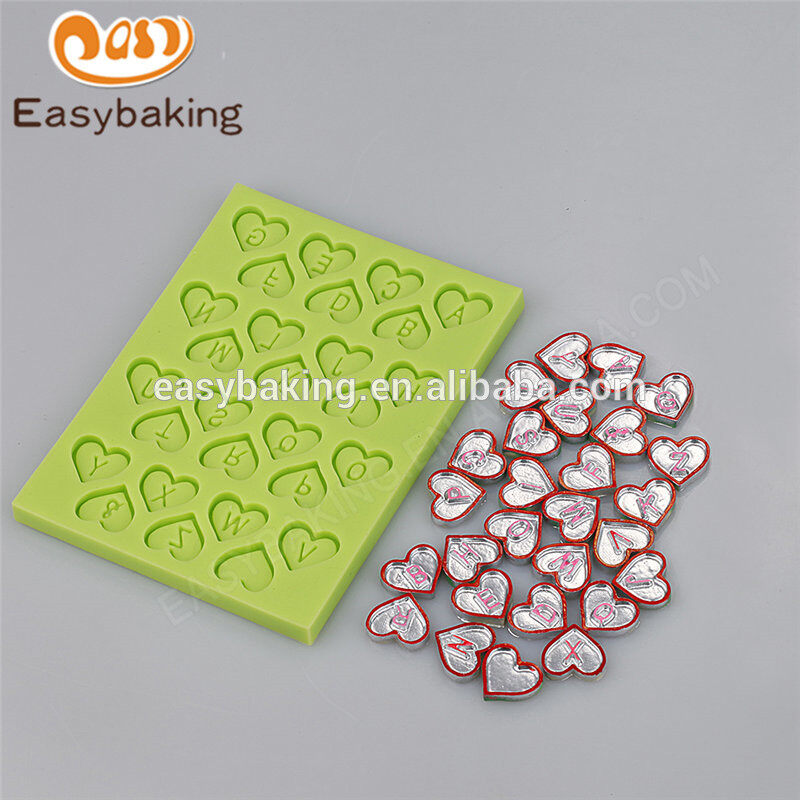 Wholesale new design popular alphabet silicone chocolates mould