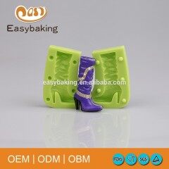 New Design 3D Long Canister High Heel Women's Boots Silicone Bakeware Molds For Celebration Cake Decorate & Pendulum Jewelry