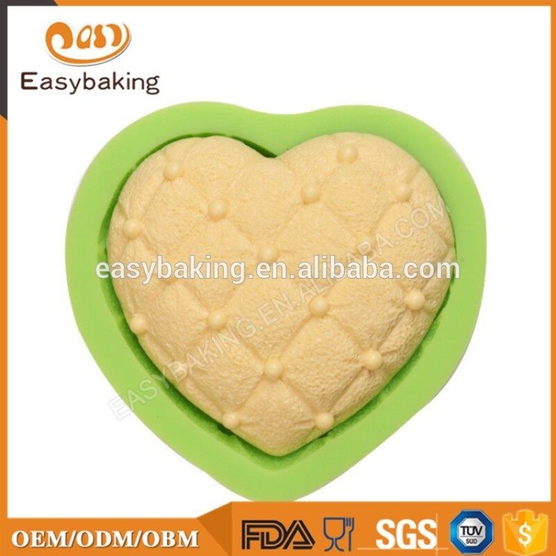 Silicone heart shape hand made soap mold