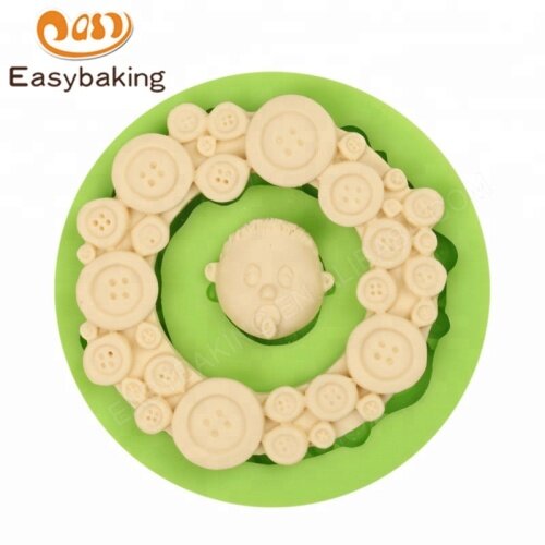 Factory Directly Sale Buttons Frame Baby Head Shape Cake Decorating Tools