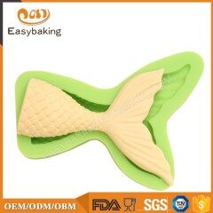 Small Fish Tail Shaped Silicone Chocolate Pizza Mould Supplier