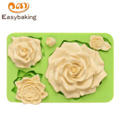Flower series Large Rose Silicone Mold for Fondant Cake