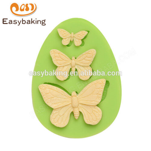 Wholesale new design food grade butterflies silicone molds for cake decorating
