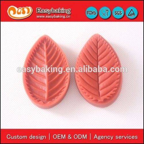 Hot Multiple uses 3D sugar craft veiner leaf fondant silicone mold for home or party