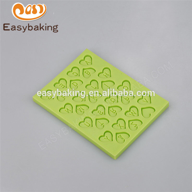 Wholesale new design popular alphabet silicone chocolates mould