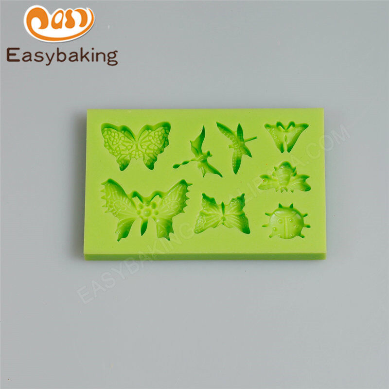 3D butterfly & dragonfly silicone rubber mold for fondant cake decoration
