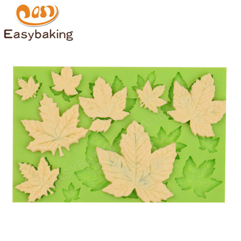 3d custom leaf shape cake baking decorating silicone mould