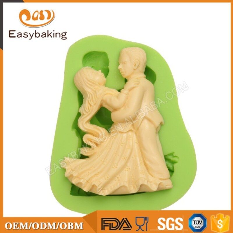 Dancing Man and Woman Shape Cake Fondant Decorating Mold Craft