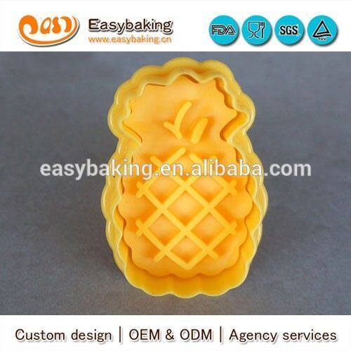 China factory supply wholesale custom pineapple plastic cookie cutters