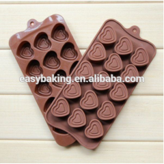 Heißes Produkt 15 Hohlräume lieben Herzform Schokoladensilikonform Backformen