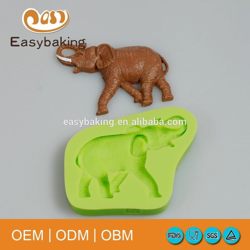 Handmade Craft Gifts African Elephant Clay Silicone Soap Mold