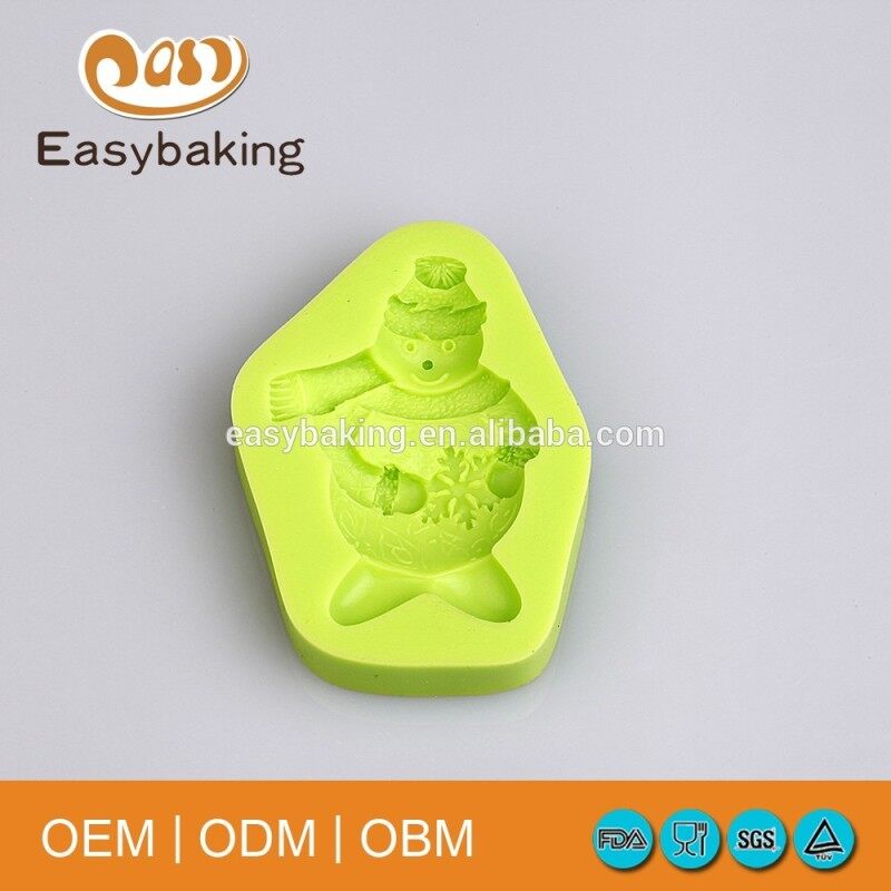 Christmas Snowmen With Scarf Silicone Cake Decoration Mould