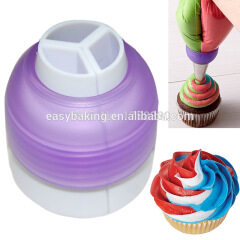 Tri-Coluer Cake Decoration Russian Piping Tips Coupler Nozzles