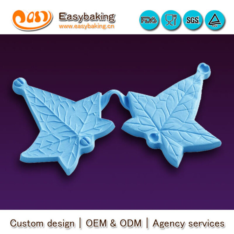 High quality different leaf texture shaped cake baking silicone molds