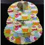 Colorful 3 tier birthday cupcake stand cardboard party cupcake stand
