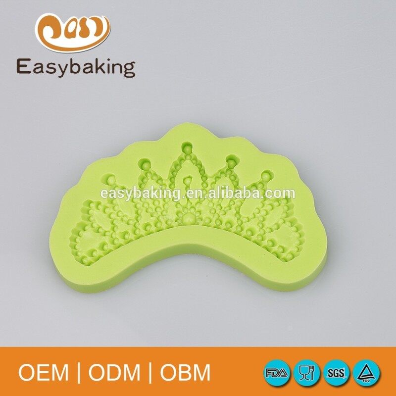 Wedding cake decoration fondant silicone imperial crown lace tiara mold