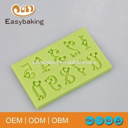 0-9 number cake decoration silicone candle molds