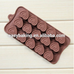 Heißes Produkt 15 Hohlräume lieben Herzform Schokoladensilikonform Backformen