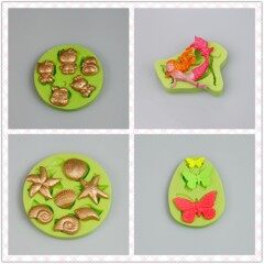 Wholesale Items 7 Cavity Assorted Dog Heads Silicone Molds