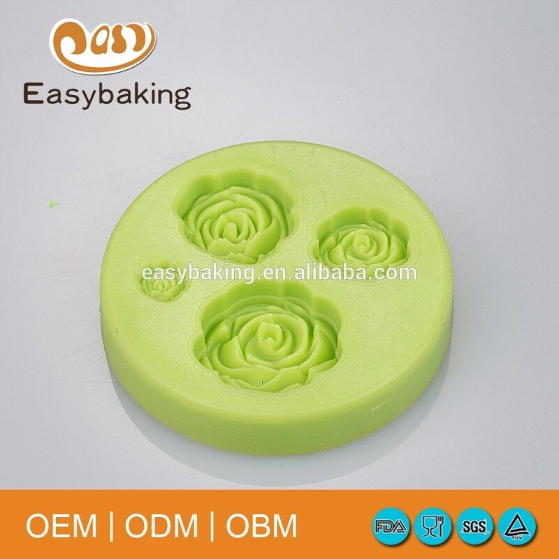 Classic 4 In 1 Daisy Gumpaste Rose Flower Silicone Cake Decorate Molds