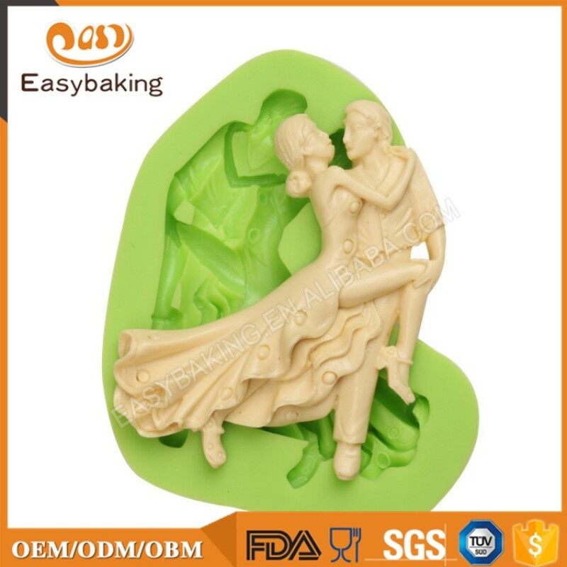 Dancing lady and gentleman Cake Decorating Silicon Mold Supplies