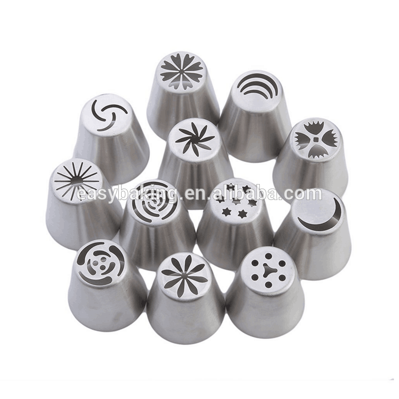 Large Icing Cream Tulip Decorating Piping Tips Set Russian Cake Nozzle