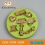 Baby Series Mini Bear Heart Giraffe Duck Shaped Cupcake Silicone Mold Cake Decoration Tool