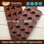Hot selling custom 15 Cavities pyramid shape silicone chocolate molds,ice cube tray