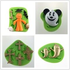 Silicone Polymer Clay Molds With Halloween Festival Pumpkin