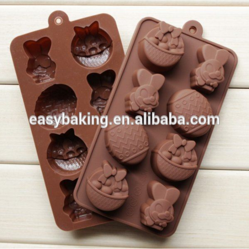 Customizable Silicone molds Easter rabbit&Eggs Chocolate Molds