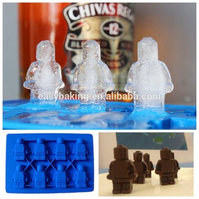 Cake Tools Robot shaped for Candy Chocolate Ice Cube Lego silicone mold