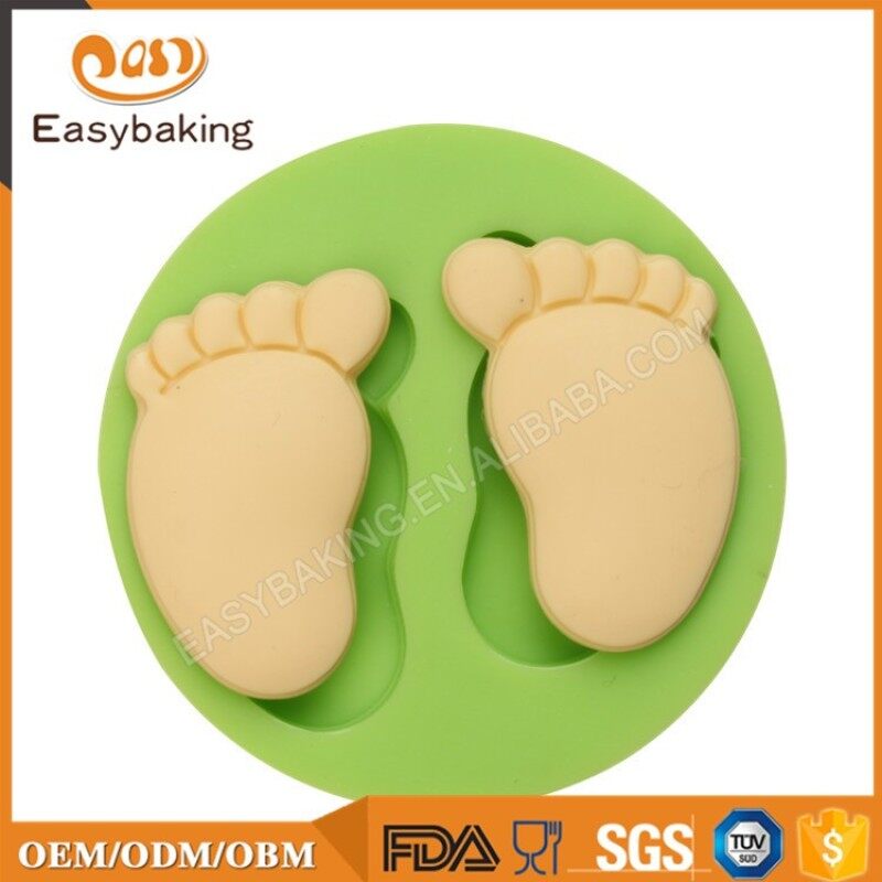 2017 Hot Sale Baby Feet Silicon Cake Molds For Fondant