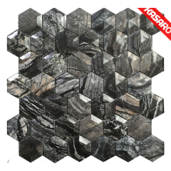 3D Design of Hand-made Marble Tile Mosaic