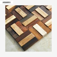 Colorful Old Ship Wood Mosaic Tile 3d Wood Wall Panel